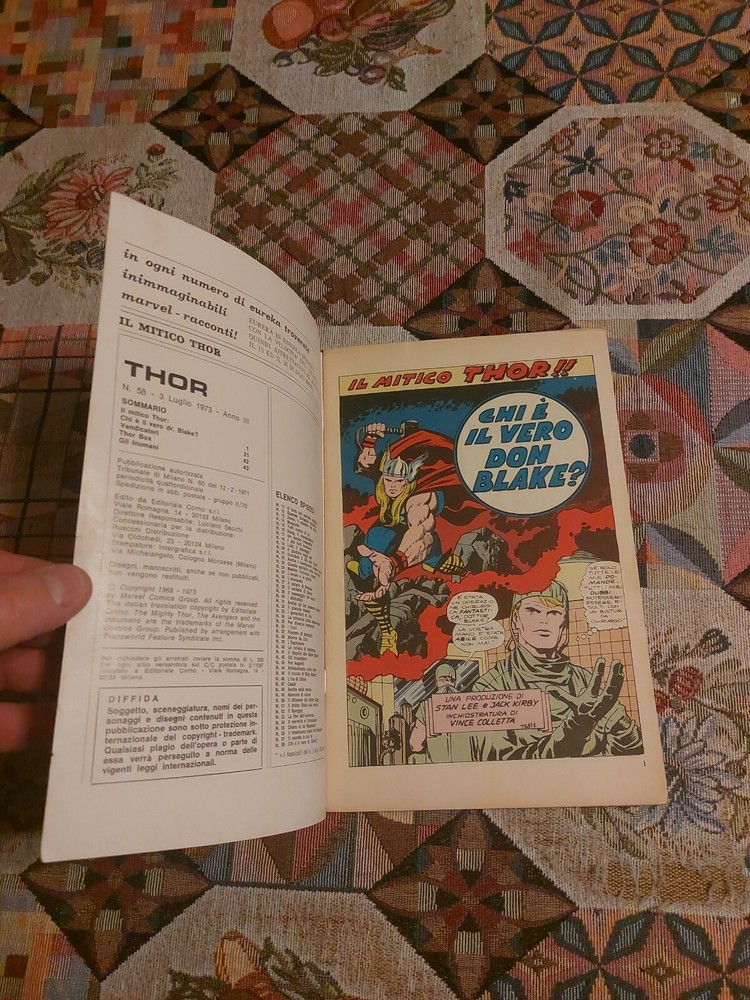 Editoriale Corno Il Mitico Thor N. 58 Del 1973
