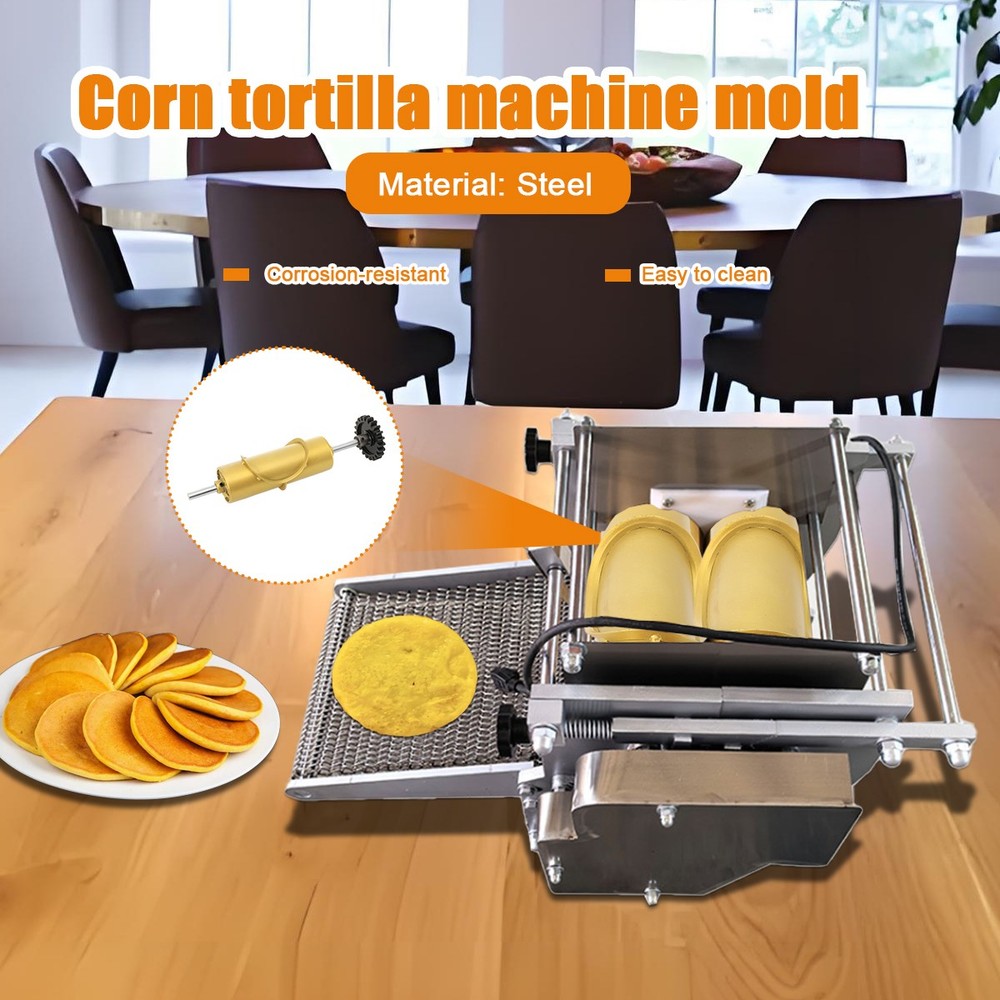 Customized Corn Tortilla Making Machine Mold Size 15cm Gold Mould Replaceable US