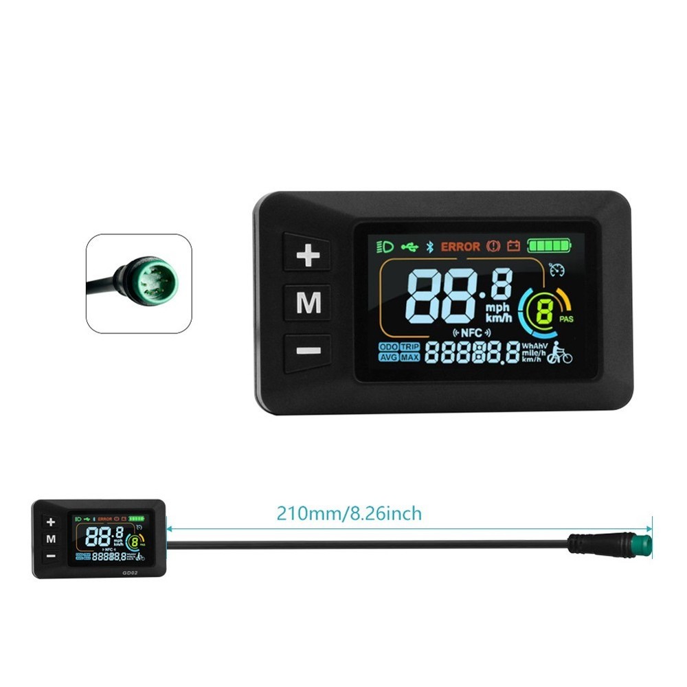 LCD Display for E Bikes Waterproof with Compatibility for Multiple Voltages