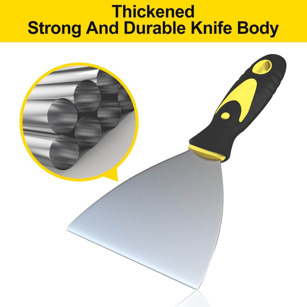 Rerdeim 5Pcs Putty Knife, Set, 1 2 3 4 5 Scraper, Spackle Knife, Paint Scrape...