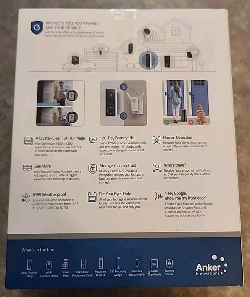eufy Security Wireless Smart Video Doorbell 1080P Camera Intercom