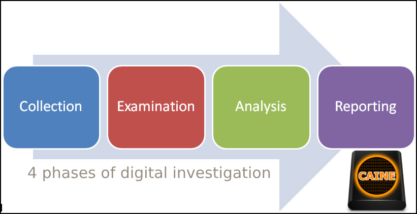IT Digital Forensics Investigative Environment Toolkit (CAINE) Bootable Live USB