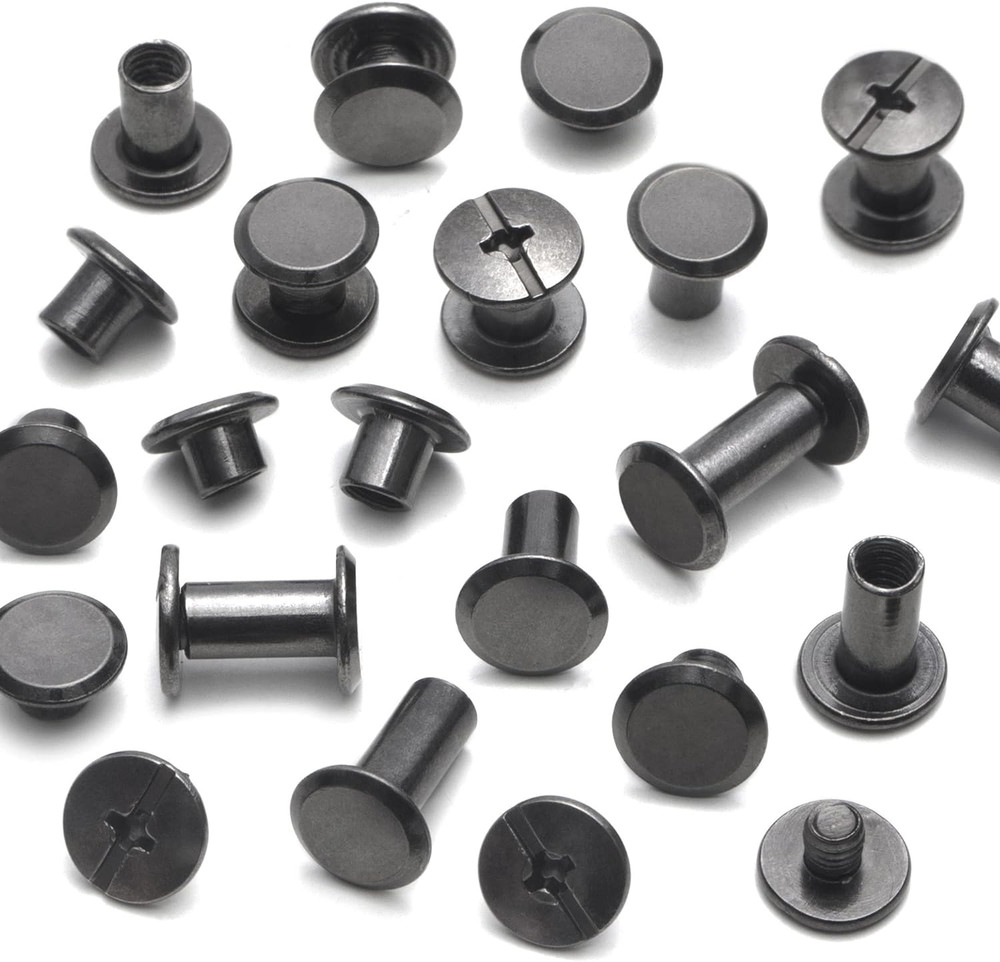 110Sets Chicago Screws Leather Rivets Assorted Screw Rivets Chicago Binding Scre