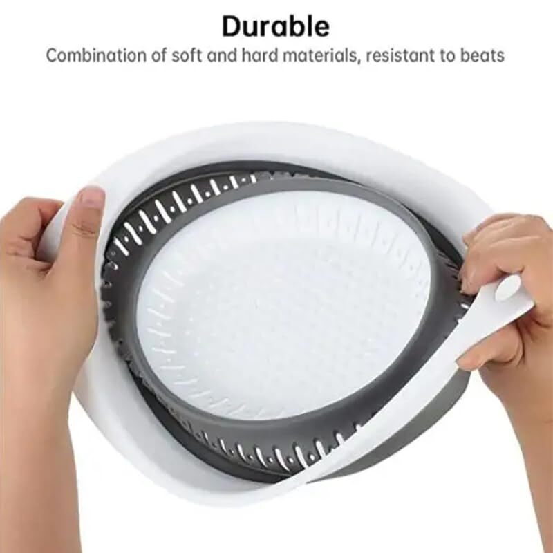 Collapsible Colander Set Square Round Triangles Silicone Kitchen Strainer Per...