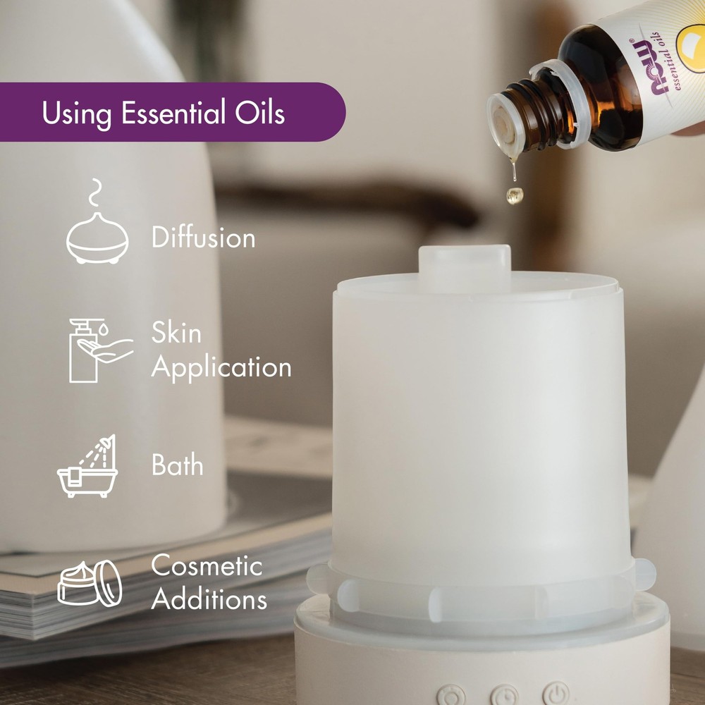 NOW Essential Oils Ultrasonic USB Aromatherapy Oil Diffuser Extremely Quiet
