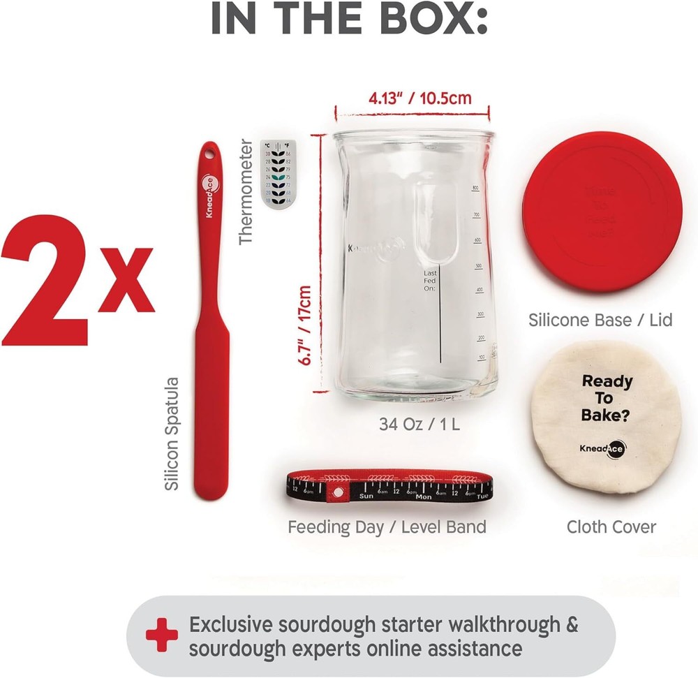 Professional Sourdough Bread Starter Kit with 5 Unique Features