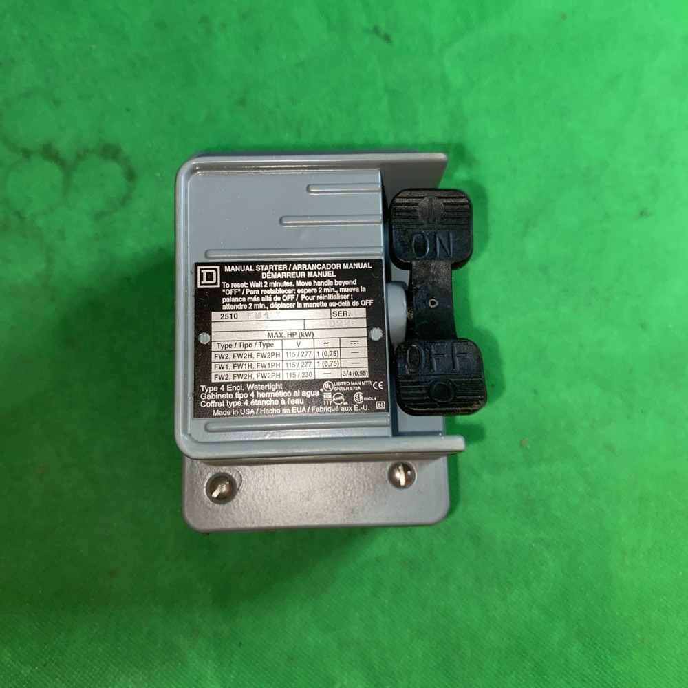 Square D 2510FW1 Manual Starter