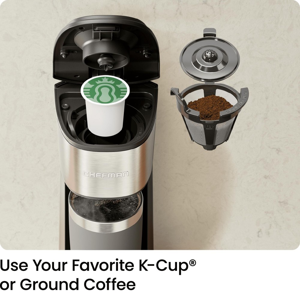 CHEFMAN Single Serve Coffee Maker, K Cup Coffee Machine Compatible with KCup ...
