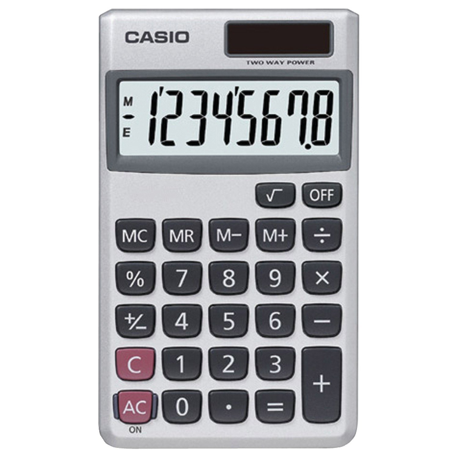 Casio SL-300SV Wallet Style Pocket Calculator, 8 Digit Display