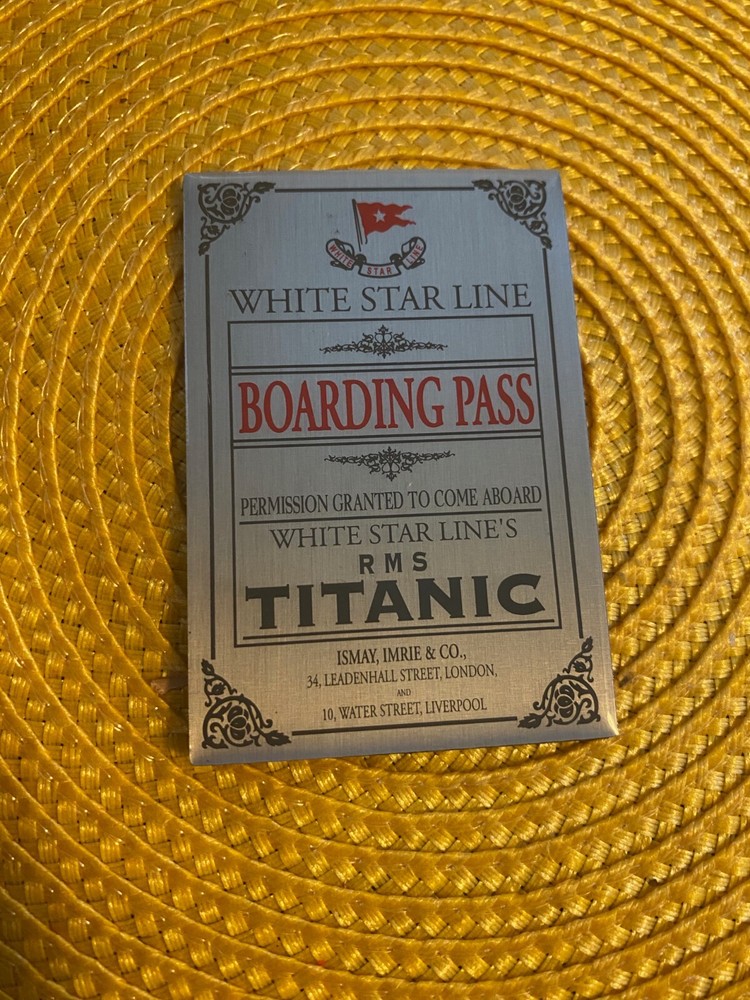 Titanic White Star Line Boarding Pass Magnet