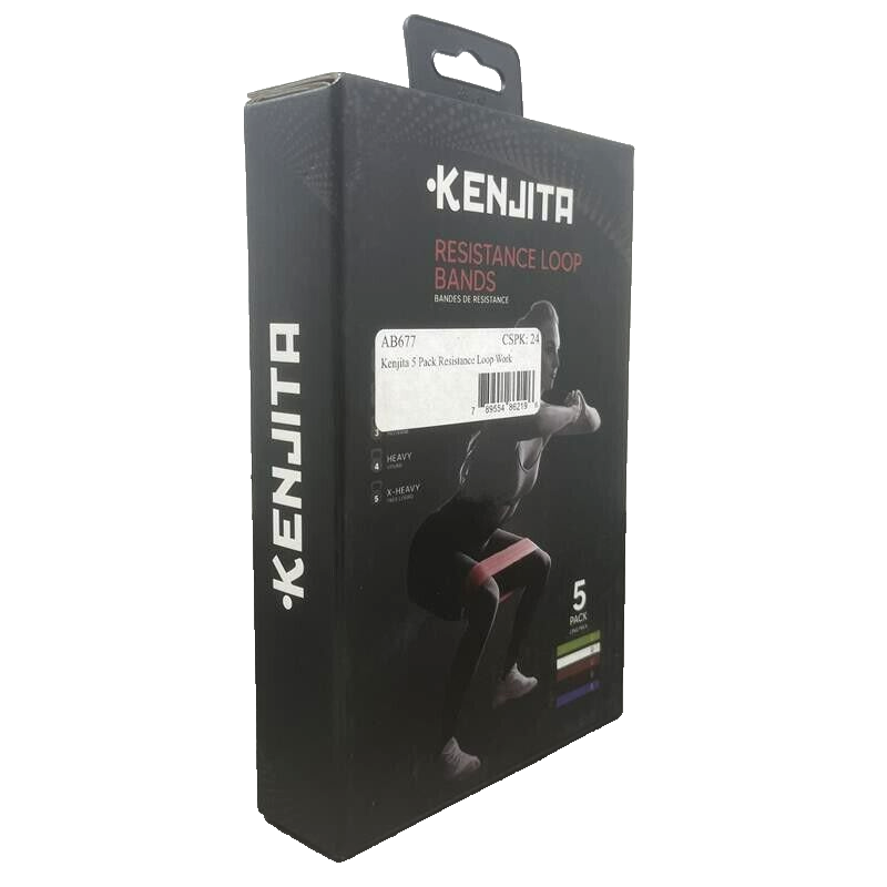 Kenjita 5 Pack Resistance Loop Workout Bands