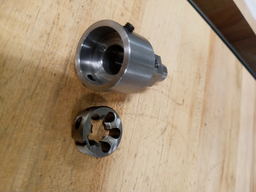 Wheel Stud rethreader, Inline die wrench , threading tool,  1/2-20 die included