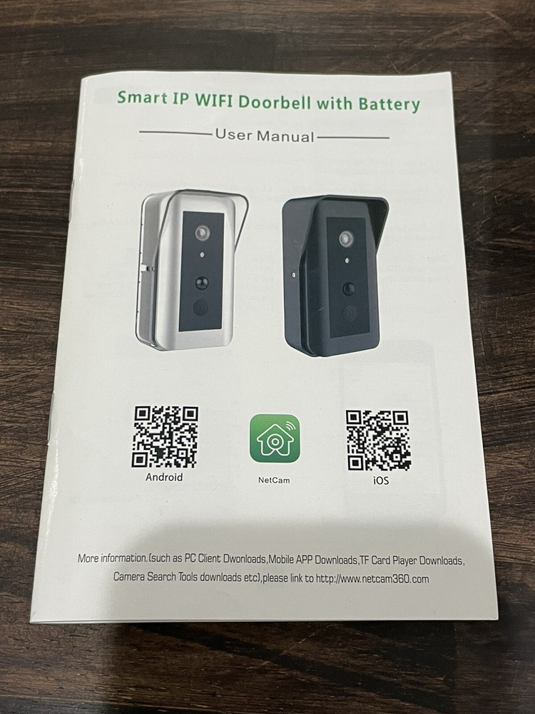 YS-Y1 Multi-Function HD Video Doorbell Intercom NEW OPEN BOX, SEE DETAILS (E2)