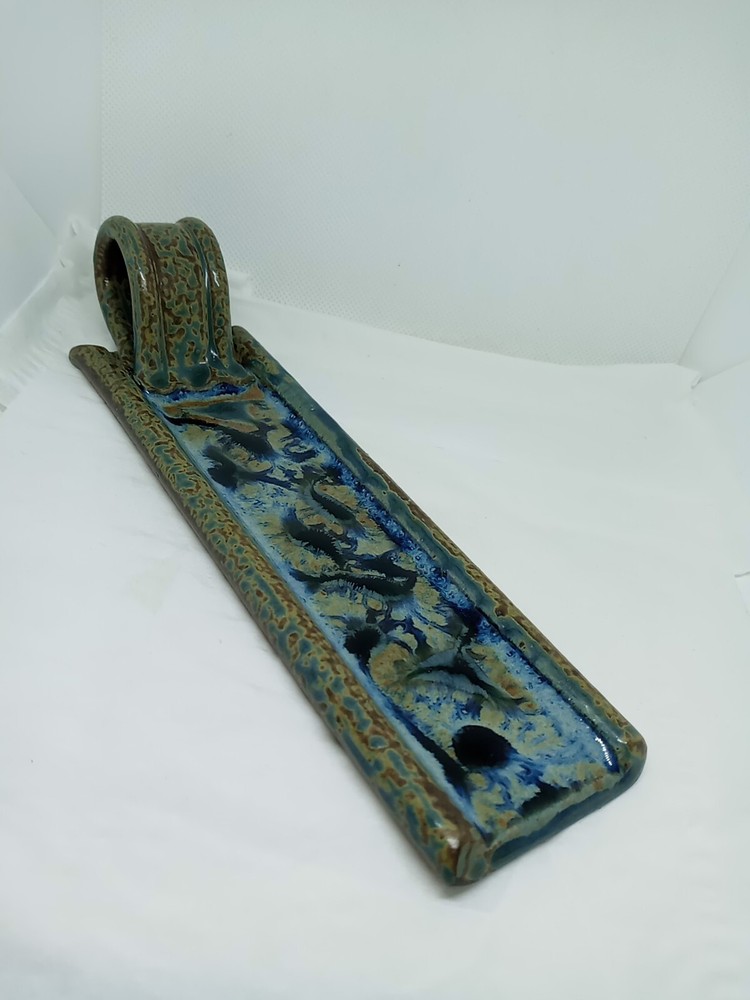 Vtg. Glazed Ceramic Incense Holder . Signed Ray