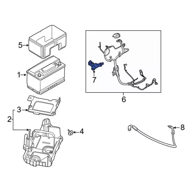 Genuine Ford Battery Cable Terminal End ML3Z10C679B