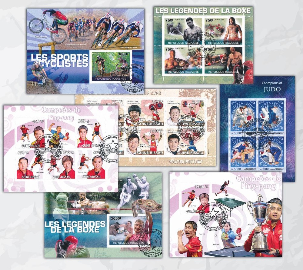 10 diff. topical stamp packets w/ 70 sheets cat. listed (cto) Lot #5