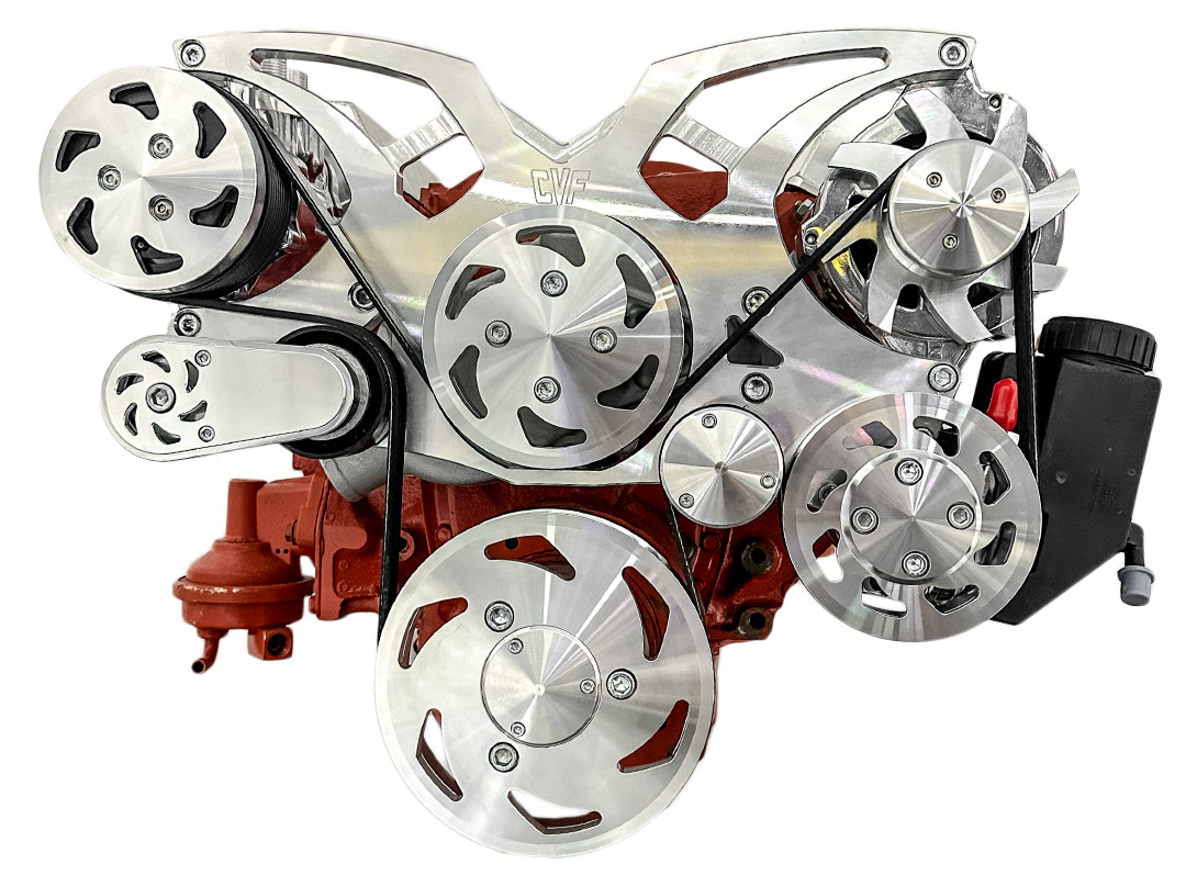 SBC Serpentine Pulley Conversion Kit Small Block Chevy ALT PS A/C 350 283 383