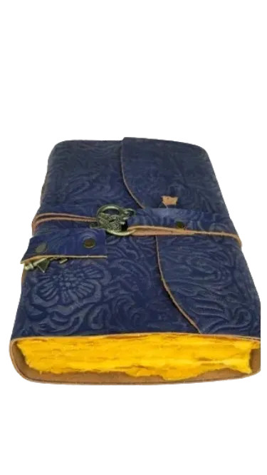 Handcrafted leather journalCotton pages