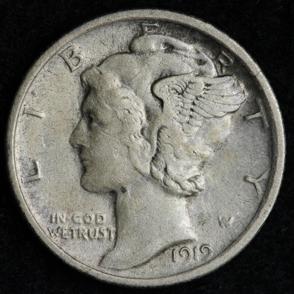 1919 Mercury Silver Dime CHOICE AU E278 UWL