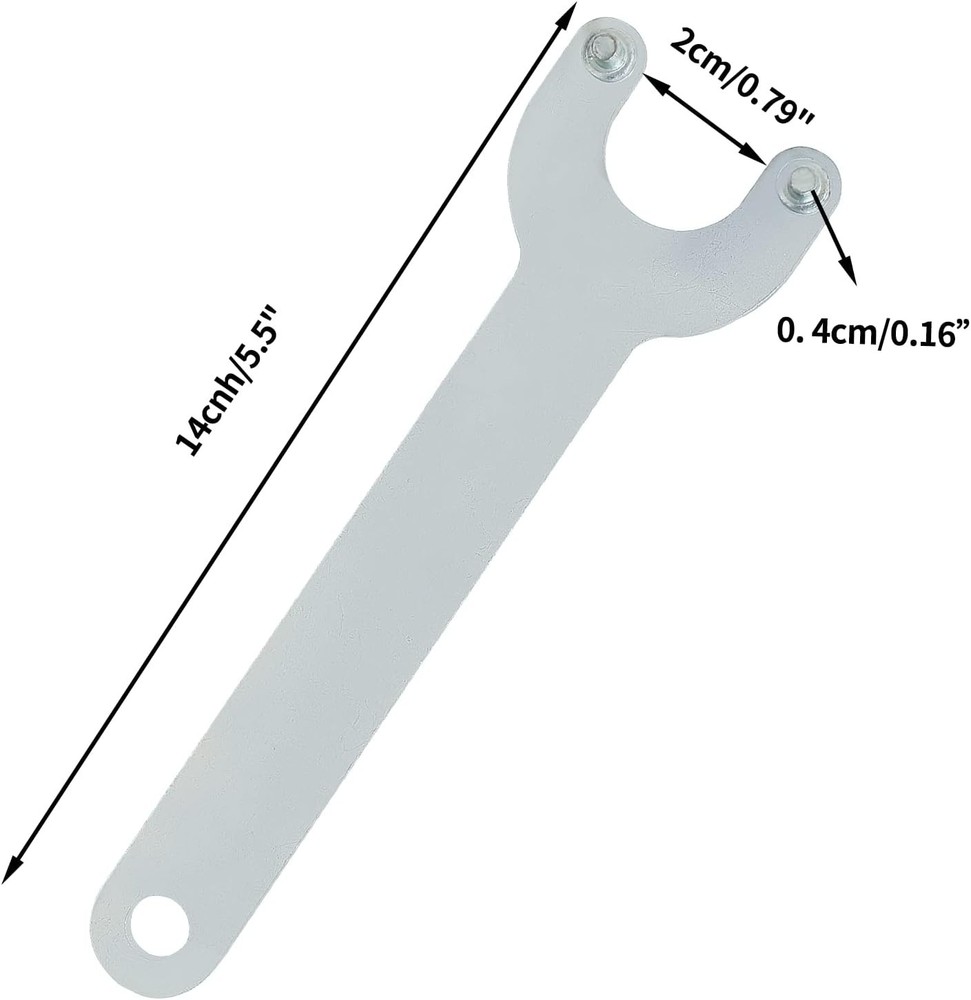 Sturdy Angle Grinder Replacement Wrench - 2pc, Compatible with 125/150 Models
