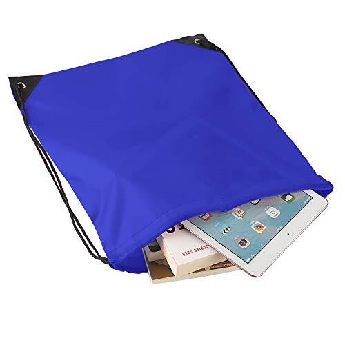 2 Pcs Drawstring Backpack Bags Sports Cinch Sack String Backpack Storage Blue