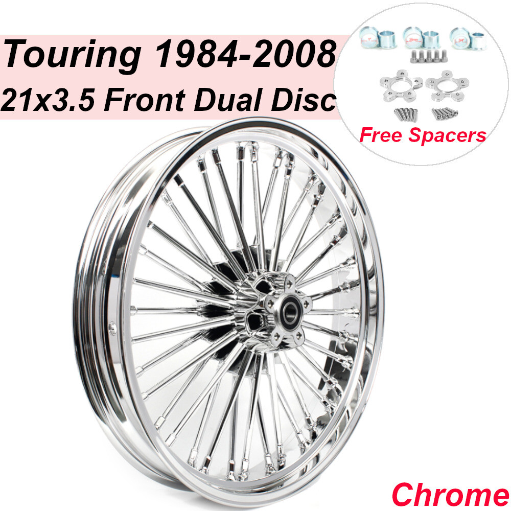 Touring 21x3.5 Fat Spoke Front Wheel for Harley Road King Street Glide 2000-2007
