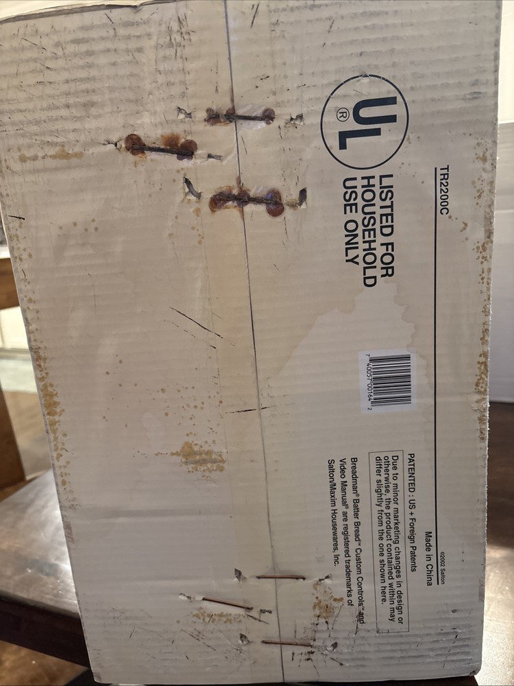 Breadman Ultimate Bread Machine Maker NEW TR2200C Open Box Never Used.