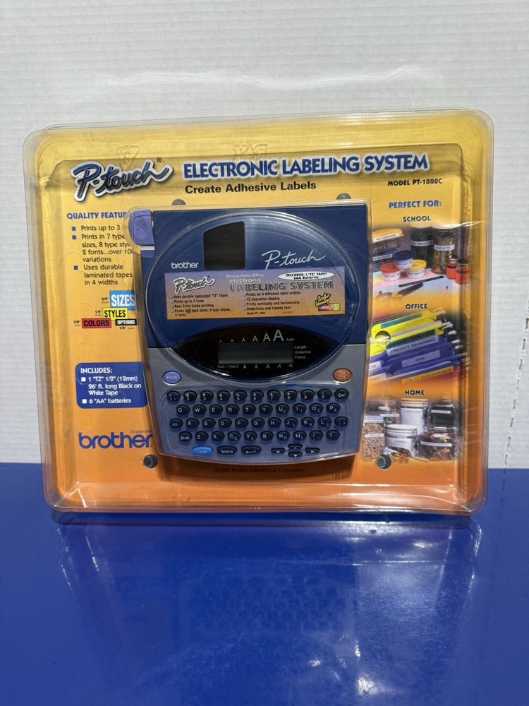 NIB P-Touch Electronic Labeling System Model PT-1800C. No Batteries
