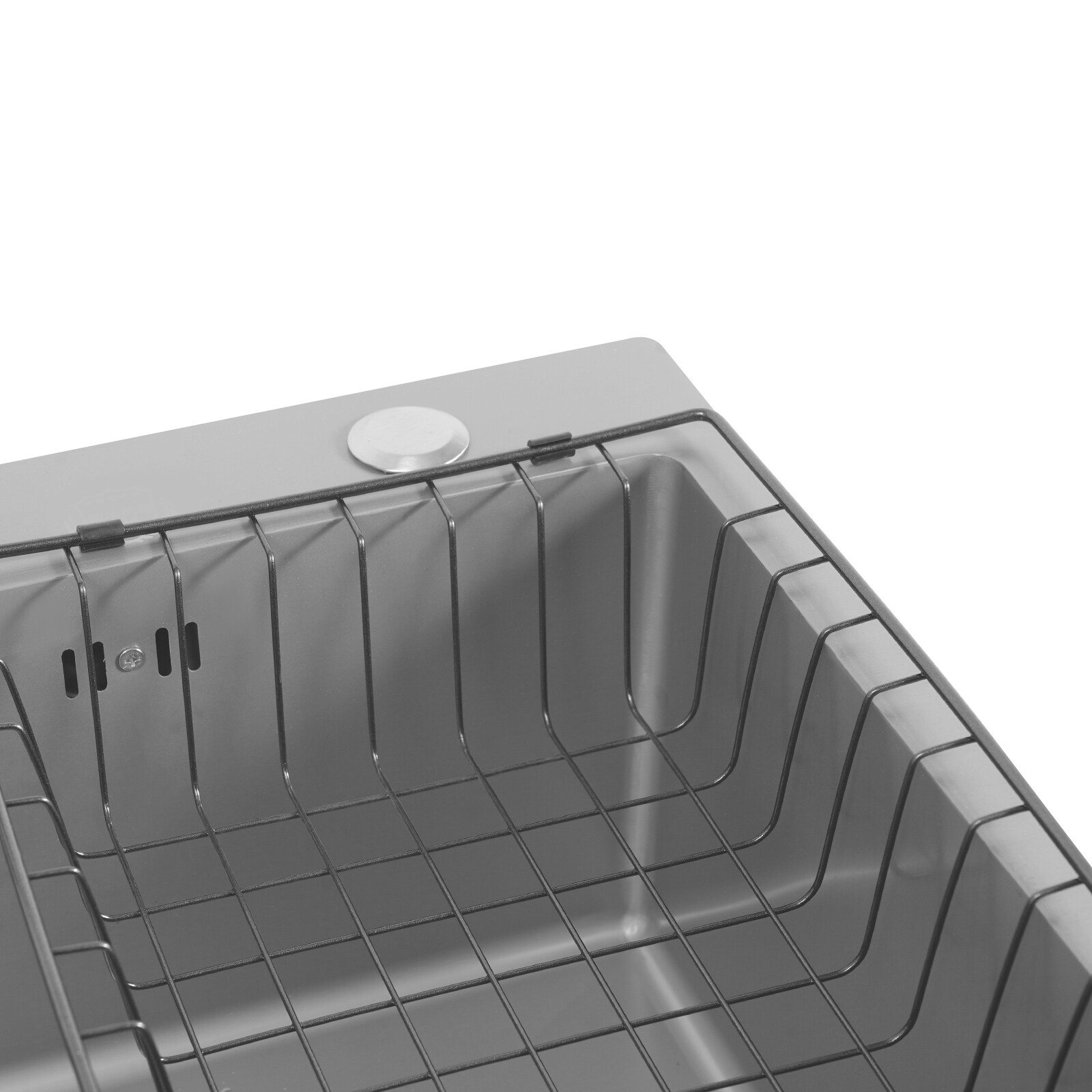 Gray Laundry Stainless Steel Sink with Cabinet + PDraining Basket+Faucet