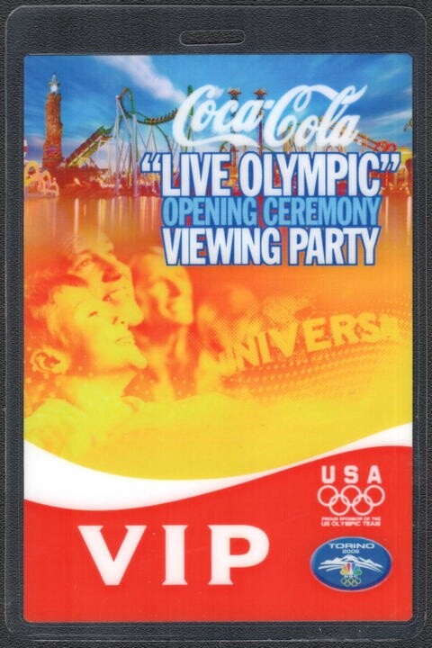 Olympic Viewing Party Backstage Pass - 2006 Laminated Pass