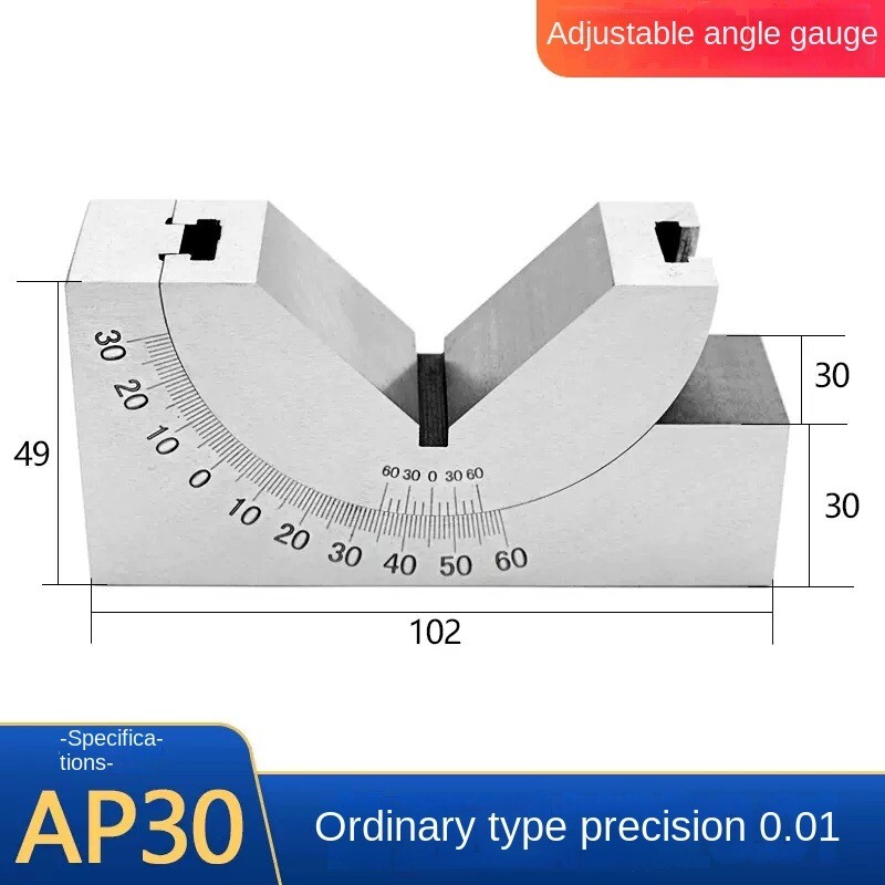 Adjustable Angle Gauge Milling Machine V-Slope Angle Block Ruler Angle Pads