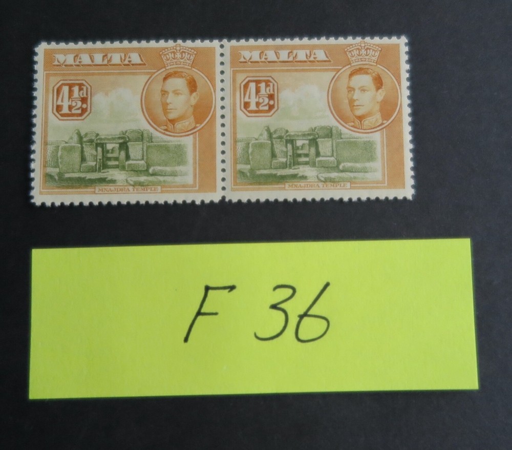 1942 malta King George stamps