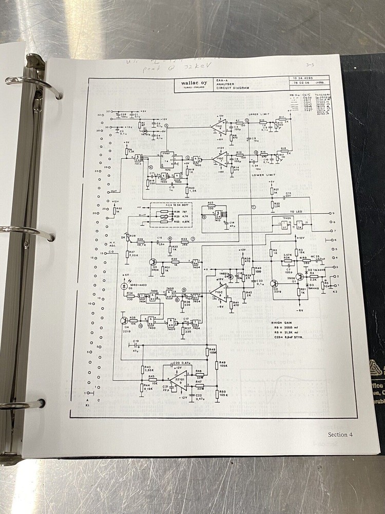 LKB Wallac 1270 Rackgamma Gamma Counter - Users Guide / Instructions Manual