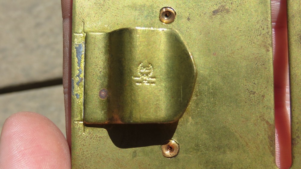 WW2 Era Brown Military Academy Enamel Belt Buckle