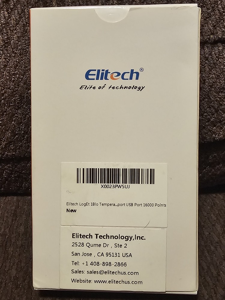 Elitech LogEt 1 Bio Temperature & Humidity Data Logger Single Use PDF Report USB