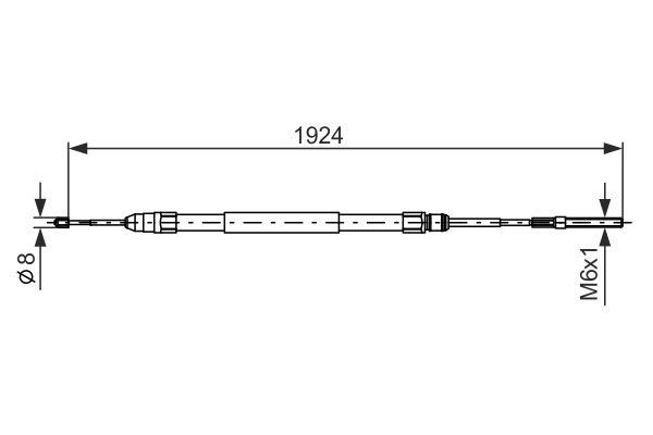 Cable Pull, parking brake BOSCH 1987477693