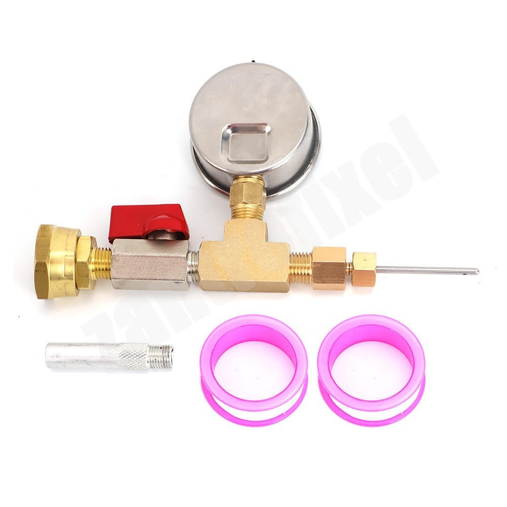 Geothermal Loop Fill Tool For Garden Hose Geo Needle W/ 100psi Gauge & Protector