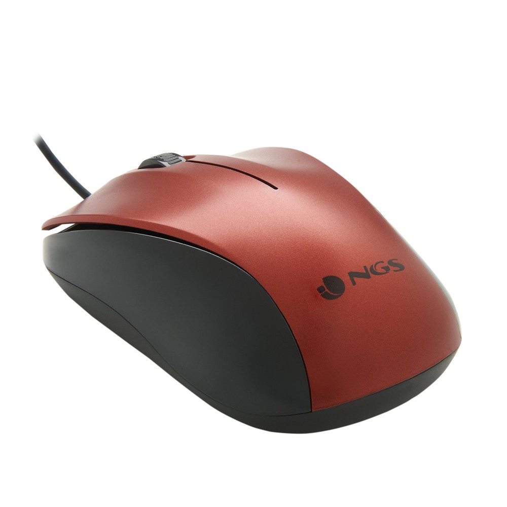 NGS Wired Optical Mouse 1200 DPI - Crew Red