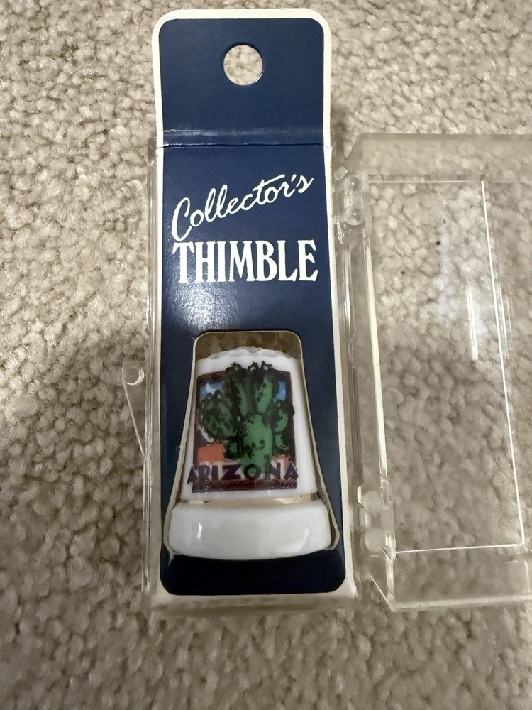 Vintage Porcelain Thimble Arizona