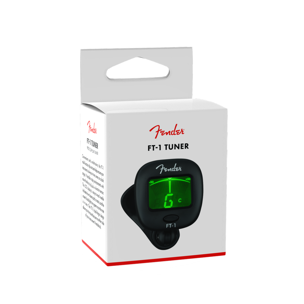 Geniune Fender FT-1 Pro Clip-On Tuner Digital LCD Backlit Screen Multi-Function