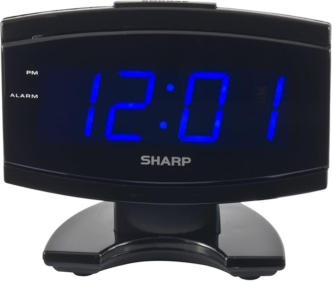 Sharp SPC106X LED Alarm Clock (Black)