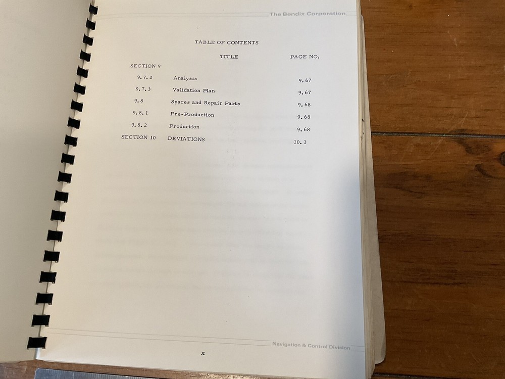 ORIGINAL 1969 GRUMMAN / BENDIX F-14 AUTO FLIGHT CONTROL SYSTEM PROPOSAL BOOK