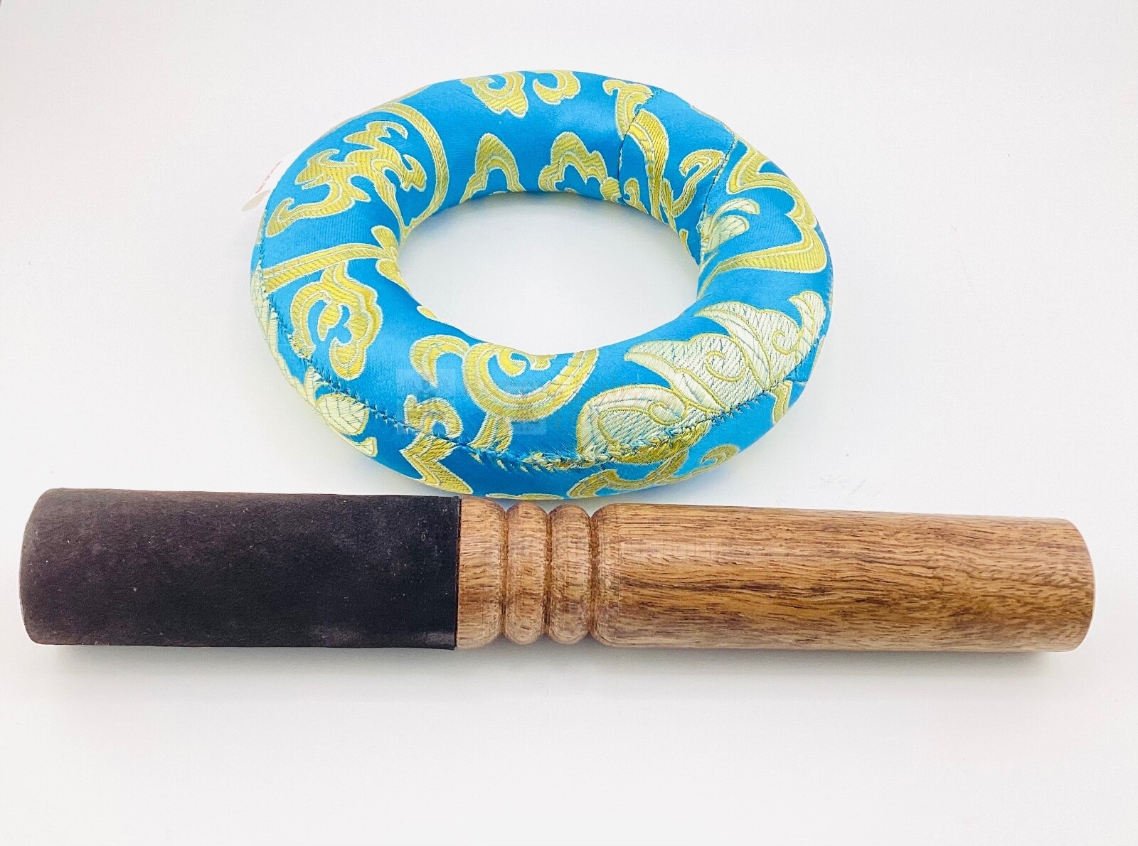 5" Singing Bowl Cushion with 7.5" Wooden Mallet Set.