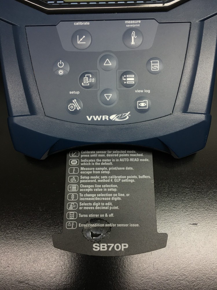 VWR sympHony Model SB70P Portable PH Meter