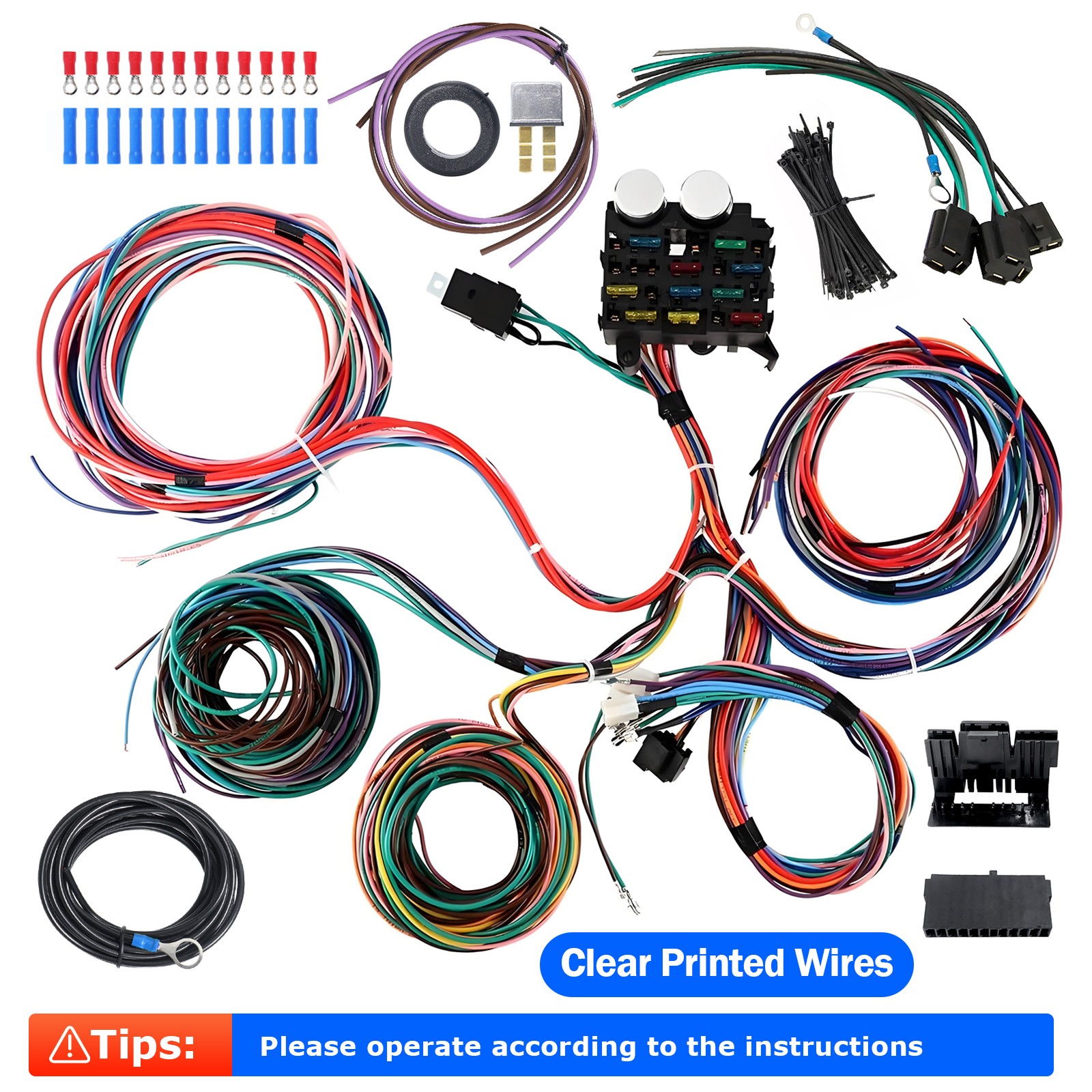New For 12 Circuit EZ Wiring Harness Hot Rod Wiring Harness