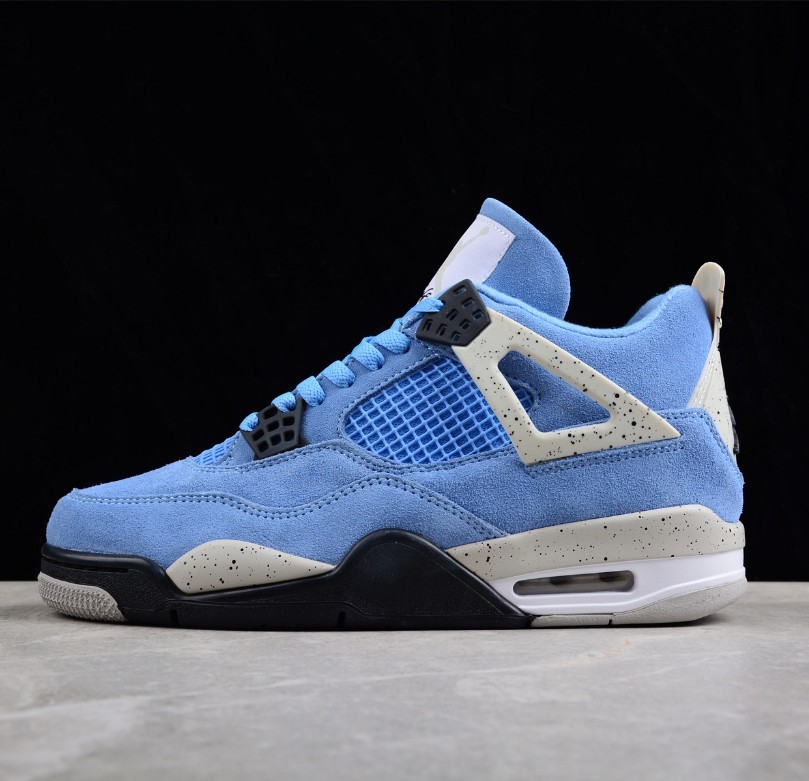 US Siez 7-12 Jordan 4 Retro "University Blue" Basketball Shoes for Men's Shoes.