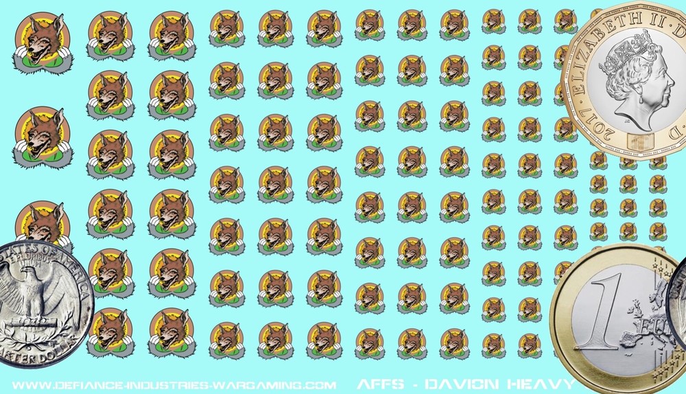 Federated Suns - Davion Heavy Guards - Waterslide Decals for Battletech