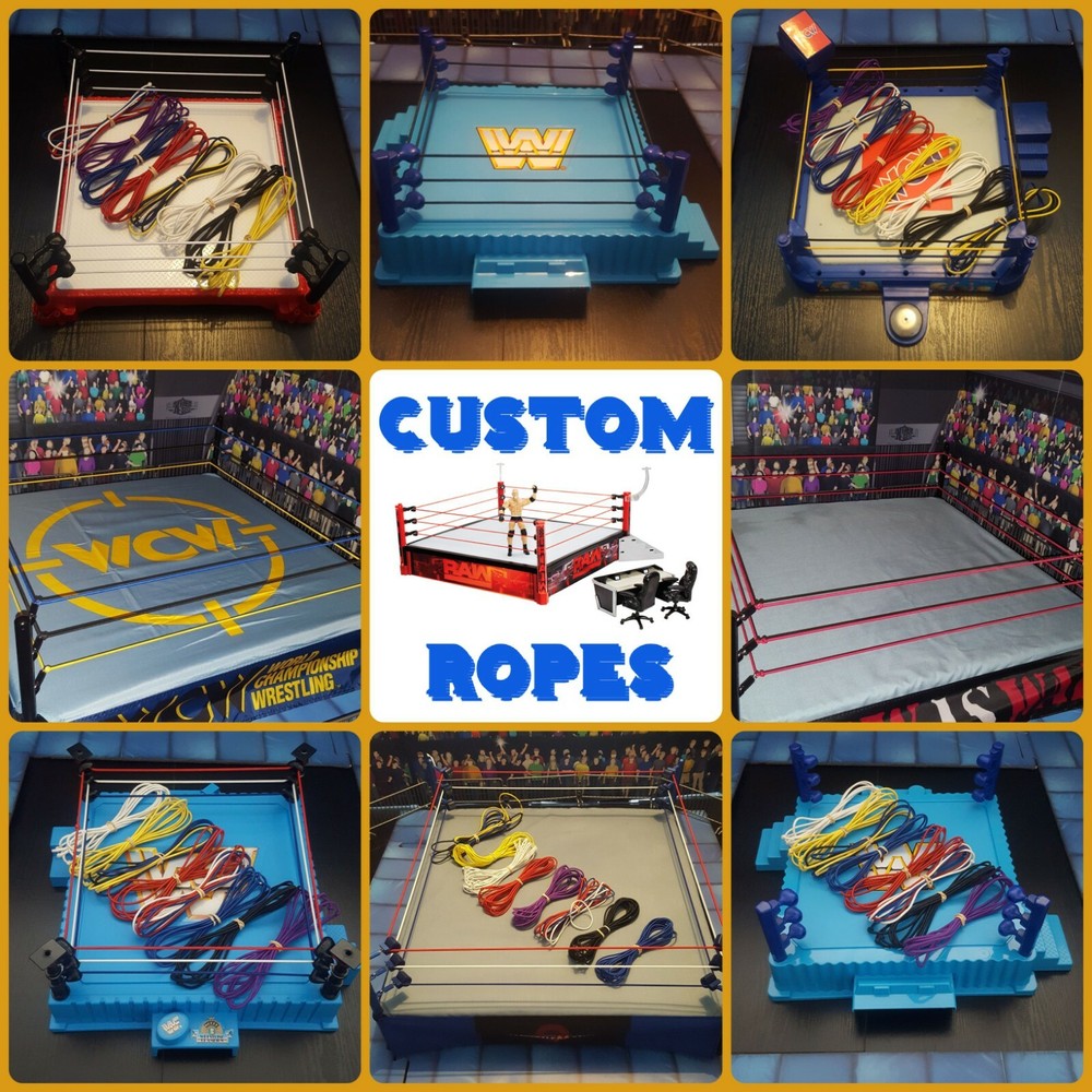 Replacement Ropes for WWE Wrestling Figure Rings Retro ASR Hasbro Mattel *Read*