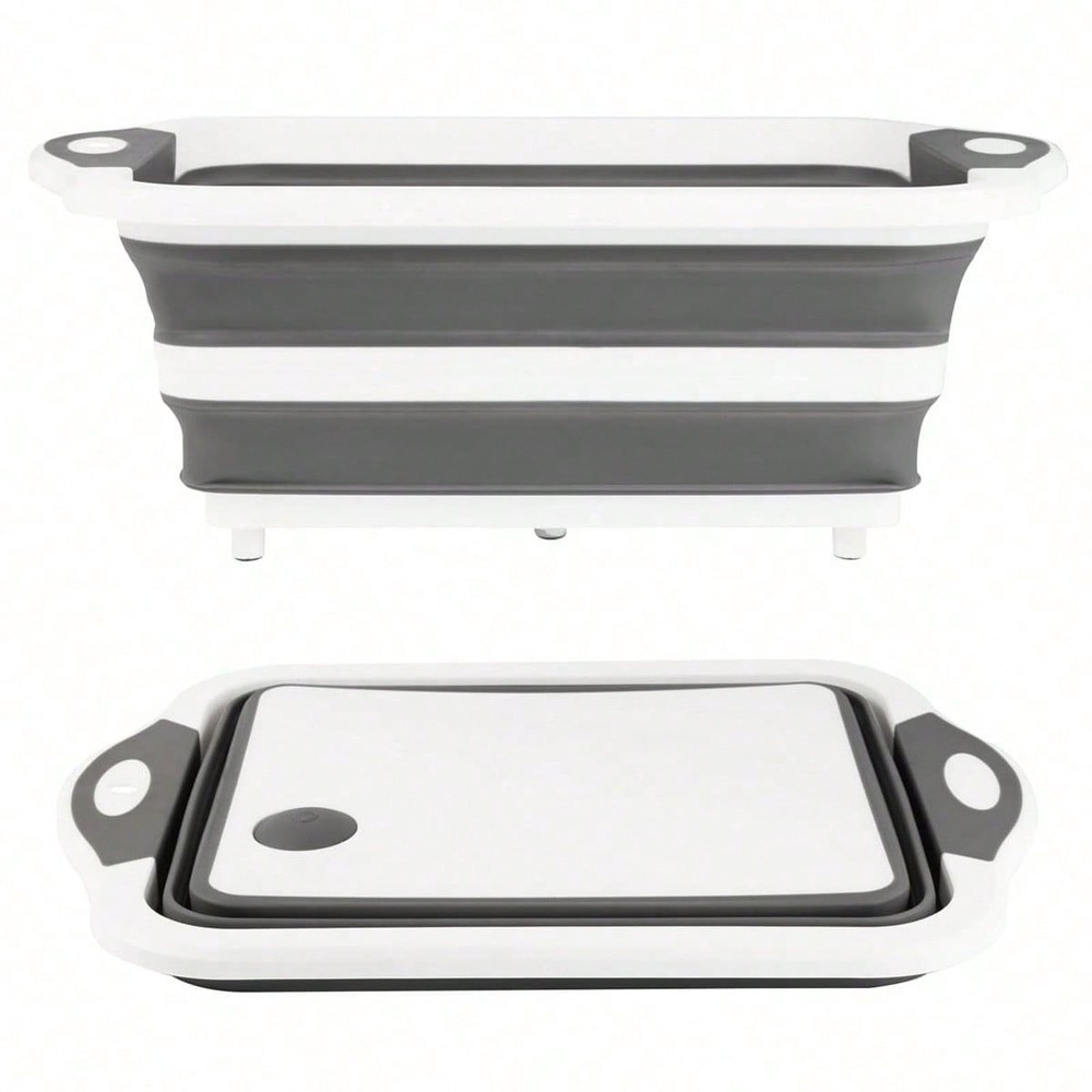 Collapsible Cutting Board - Foldable Multi-function Dish Tub - Washing and Drain
