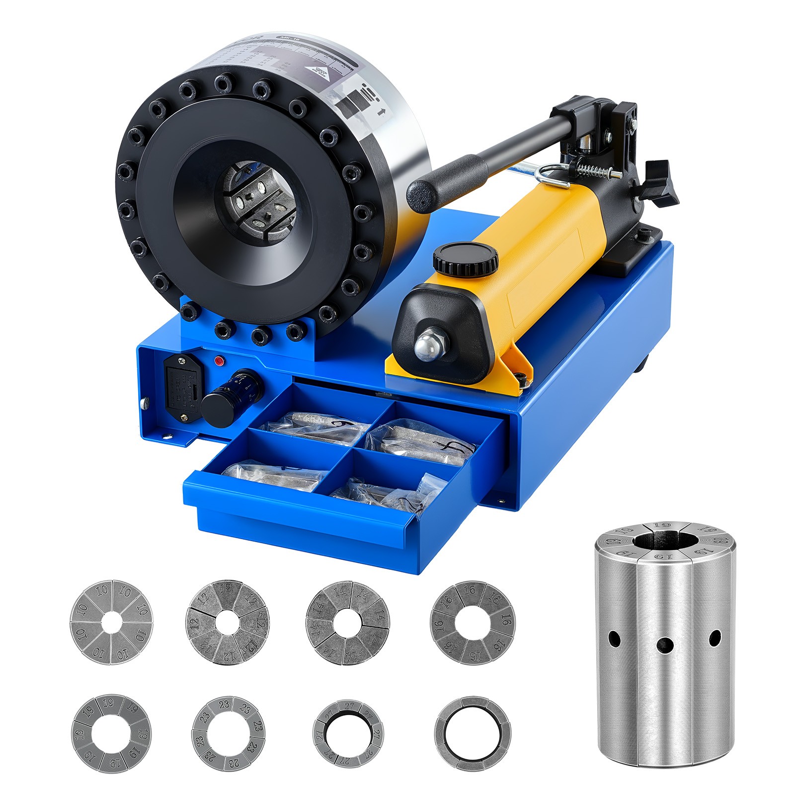 VEVOR High Pressure Hose Crimping Tool Manual Hydraulic Hose Crimper with 8 Dies